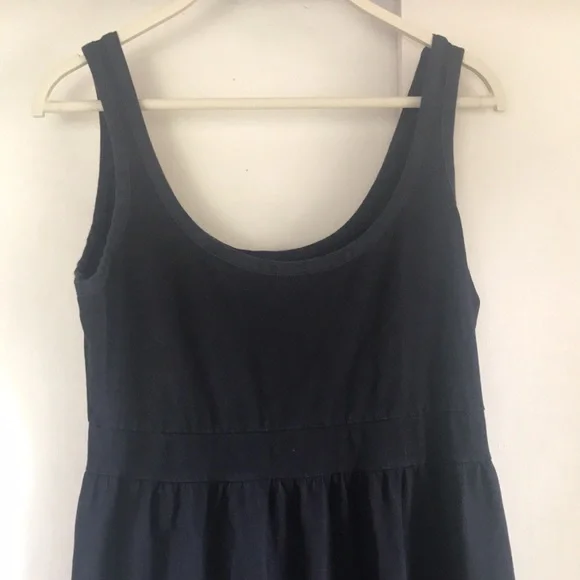 Green Cotton Simple Black Scoop Neck Casual Dress Women’s Size M - Picture 2 of 6